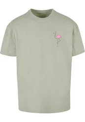 Merchcode T-Shirt Herren Flamingo Heavy Oversize Tee Rosa/Dunkelgrün/Hellgrün/Khaki/Grün