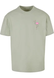 Merchcode T-Shirt Herren Flamingo Heavy Oversize Tee Rosa/Dunkelgrün/Hellgrün/Khaki/Grün