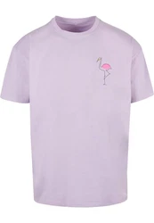 Merchcode T-Shirt Herren Flamingo Heavy Oversize Tee Rosa/Lila