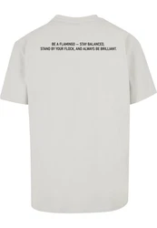Merchcode T-Shirt Herren Flamingo Heavy Oversize Tee Rosa/Grau