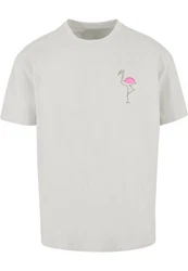 Merchcode T-Shirt Herren Flamingo Heavy Oversize Tee Rosa/Grau