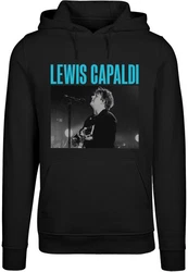 Merchcode Kapuzensweatshirt Herren Lewis Capaldi - Photo Tour Hoody (1-tlg) Braun/Schwarz/Dunkelblau/Rot/Blau
