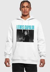 Merchcode Kapuzensweatshirt Herren Lewis Capaldi - Photo Tour Hoody (1-tlg) Weiß/Braun/Grün
