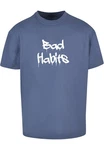 Merchcode T-Shirt Bad Habits Heavy Oversize Tee Dunkelblau/Blau