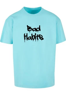 Merchcode T-Shirt Bad Habits Heavy Oversize Tee Türkis/Hellblau/Blau