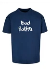 Merchcode T-Shirt Bad Habits Heavy Oversize Tee Dunkelblau/Blau Merchcode T-Shirt Bad Habits Heavy Oversize Tee Dunkelblau/Blau