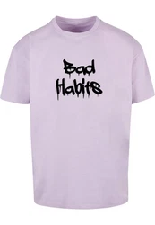 Merchcode T-Shirt Bad Habits Heavy Oversize Tee Lila