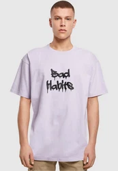 Merchcode T-Shirt Bad Habits Heavy Oversize Tee Lila