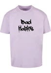 Merchcode T-Shirt Bad Habits Heavy Oversize Tee Lila Merchcode T-Shirt Bad Habits Heavy Oversize Tee Lila
