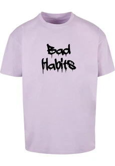 Merchcode T-Shirt Bad Habits Heavy Oversize Tee Lila