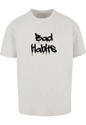 Merchcode T-Shirt Bad Habits Heavy Oversize Tee Weiß/Grau/Beige/Khaki