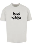 Merchcode T-Shirt Bad Habits Heavy Oversize Tee Weiß/Grau/Beige/Khaki