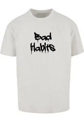 Merchcode T-Shirt Bad Habits Heavy Oversize Tee Weiß/Grau/Beige/Khaki