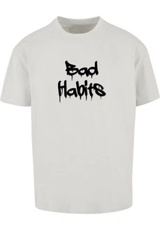 Merchcode T-Shirt Bad Habits Heavy Oversize Tee Weiß/Grau/Beige/Khaki