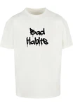 Merchcode T-Shirt Bad Habits Heavy Oversize Tee Weiß/Schwarz Merchcode T-Shirt Bad Habits Heavy Oversize Tee Weiß/Schwarz