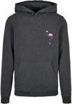 Merchcode Kapuzensweatshirt Flamingo Basic Hoody Dunkelgrau/Rosa/Grau