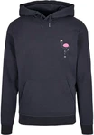 Merchcode Kapuzensweatshirt Flamingo Basic Hoody Dunkelblau/Rosa