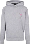 Merchcode Kapuzensweatshirt Flamingo Basic Hoody Rosa/Grau