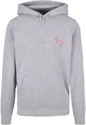 Merchcode Kapuzensweatshirt Flamingo Basic Hoody Rosa/Grau