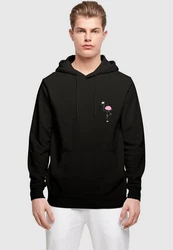Merchcode Kapuzensweatshirt Flamingo Basic Hoody Rosa/Schwarz