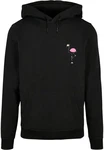 Merchcode Kapuzensweatshirt Flamingo Basic Hoody Rosa/Schwarz
