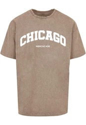 Merchcode T-Shirt Chicago Wording  Beige/Braun