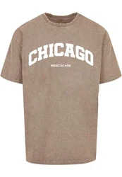 Merchcode T-Shirt Chicago Wording  Beige/Braun