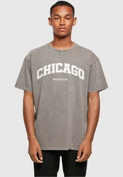 Merchcode T-Shirt Chicago Wording  Grau/Hellgrau/Dunkelgrau/Schwarz
