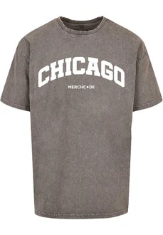 Merchcode T-Shirt Chicago Wording  Grau/Hellgrau/Dunkelgrau/Schwarz
