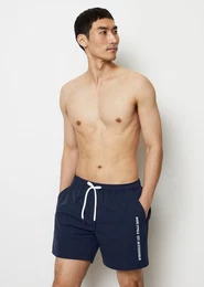 Badeshorts mit seitlichen Taschen und Logoschriftzug