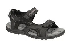 Geox Herren Sandale U S.Strada D schwarz/ grau