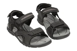Geox Herren Sandale U S.Strada D schwarz/ grau