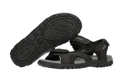 Geox Herren Sandale U S.Strada D schwarz/ grau