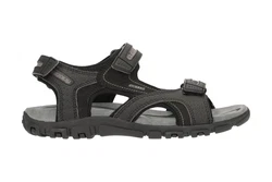 Geox Herren Sandale U S.Strada D schwarz/ grau