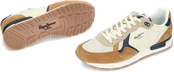 Pepe Jeans Brit Mix Herren Sneaker Beige