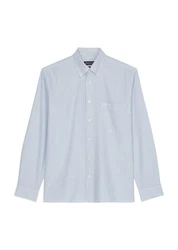 Marc O'Polo Langarmhemd Hellblau/Blau/Grau