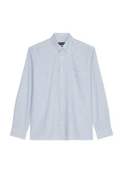 Marc O'Polo Langarmhemd Hellblau/Blau/Grau