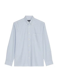 Marc O'Polo Langarmhemd Hellblau/Blau/Grau
