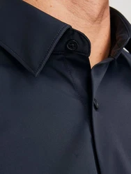 Jack & Jones Langarmhemd JPRBLAACTIVE STRETCH SLIM SHIRT Dunkelblau/Blau/Hellblau/Braun