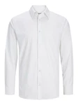 Jack & Jones Langarmhemd JPRBLAACTIVE STRETCH SLIM SHIRT Weiß/Grau/Creme