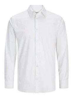 Jack & Jones Langarmhemd JPRBLAACTIVE STRETCH SLIM SHIRT Weiß/Grau/Creme