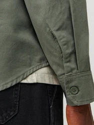 Jack & Jones Langarmhemd JCOCOLLECTIVE ZAC OVERSHIRT LS SN Dunkelgrün/Grün/Khaki