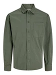 Jack & Jones Langarmhemd JCOCOLLECTIVE ZAC OVERSHIRT LS SN Dunkelgrün/Grün/Khaki