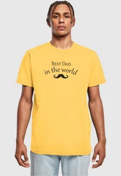 Merchcode T-Shirt Herren Fathers Day - Best Dad in the World (2) Gelb