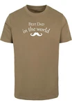 Merchcode T-Shirt Herren Fathers Day - Best Dad in the World (2) Khaki/Dunkelgrün/Beige