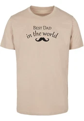 Merchcode T-Shirt Herren Fathers Day - Best Dad in the World (2) Beige/Khaki/Braun