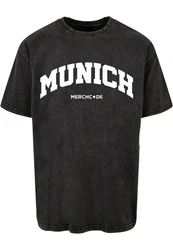 Merchcode T-Shirt Munich Wording Tee Acid Washed