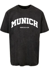 Merchcode T-Shirt Munich Wording Tee Acid Washed