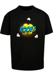 Merchcode T-Shirt Herren POOF Comic Heavy Oversized Tee Schwarz/Lila/Hellblau