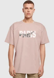 Merchcode Paris Eiffel Tower Heavy Oversize Tee Rosa/Braun